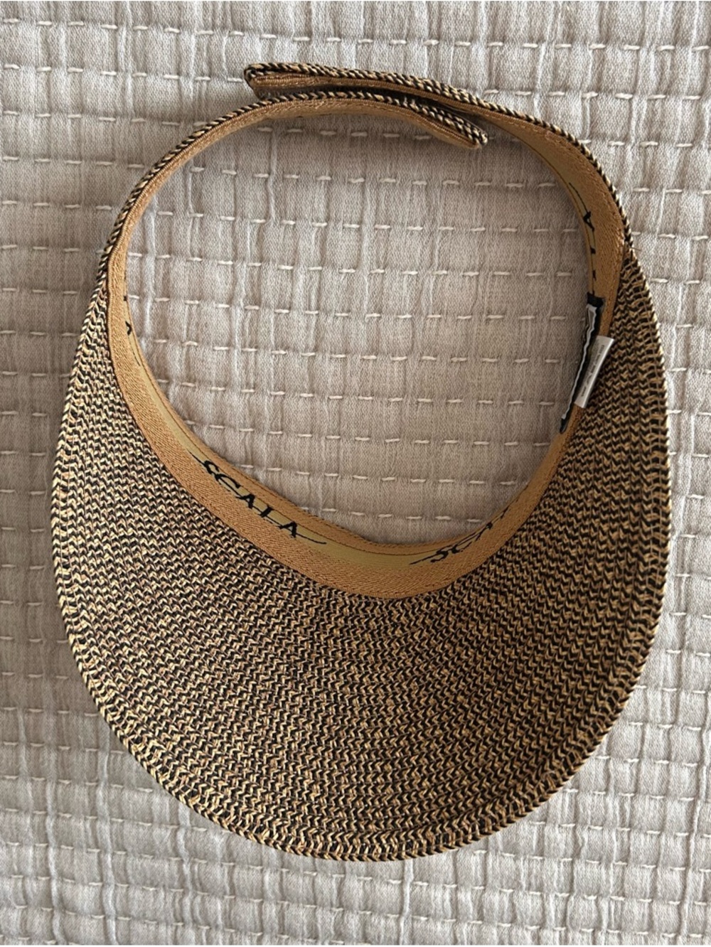 SCALA Woven Black and Tan Visor - Picture 2 of 3